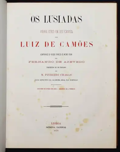 Camões, Os Lusiadas 1878 -  ERSTE AUSGABE - Holzstiche von E. DECHAMPS Camoes