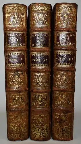 Montesquieu, Oeuvres - 1758 - Rare édition in-quarto