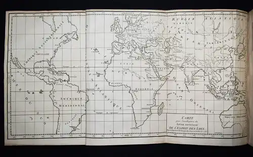 Montesquieu, Oeuvres - 1758 - Rare édition in-quarto