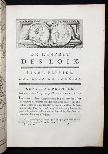 Montesquieu, Oeuvres - 1758 - Rare édition in-quarto