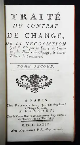 Pothier, Traite du contrat de constitution de rente 1773 HISTORY OF TRADING