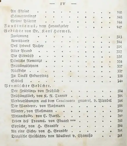 Almanach – Menzel, Moosrosen. Taschenbuch für 1826 - Metzler 1825 - KALENDER