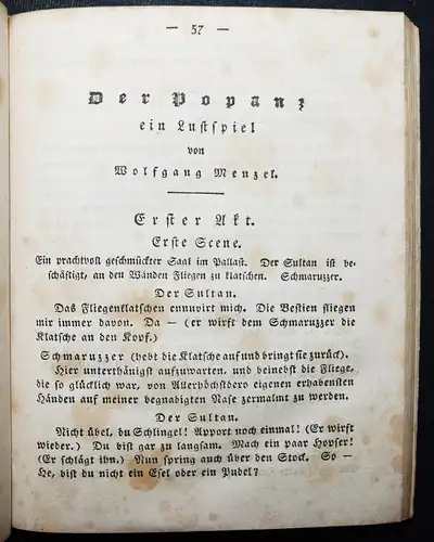 Almanach – Menzel, Moosrosen. Taschenbuch für 1826 - Metzler 1825 - KALENDER