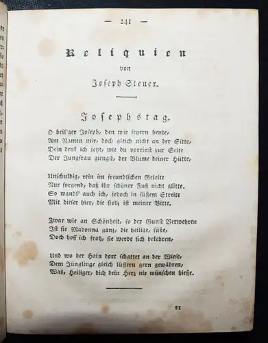 Almanach – Menzel, Moosrosen. Taschenbuch für 1826 - Metzler 1825 - KALENDER