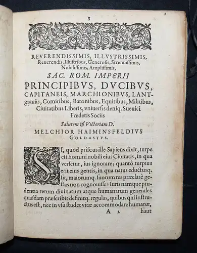 G. v. Haiminsfeld, Svevicarvm rervm scriptores 1605 ALEMANNEN SCHWABEN