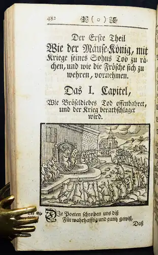 Rollenhagen. Sinnreicher Froschmäuseler - 1730 FROSCHMEUSELER FRÖSCHE MÄUSE