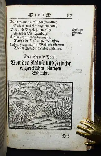 Rollenhagen. Sinnreicher Froschmäuseler - 1730 FROSCHMEUSELER FRÖSCHE MÄUSE