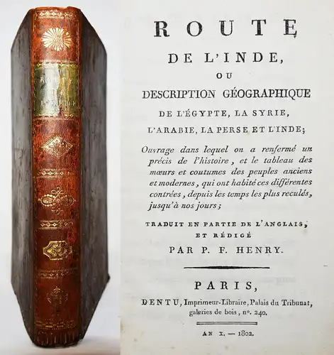 Henry, Route de l’Inde 1802 ÄGYPTEN SYRIEN INDIA VORDERASIEN ORIENT EGYPT