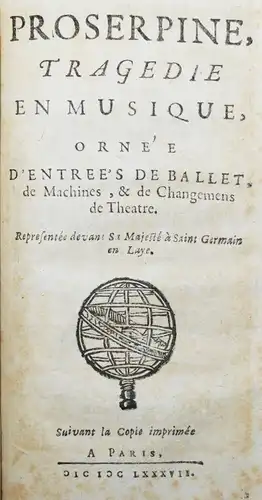 BAROQUE-LIBRETTI - Recueil des opera, des balets - 1687