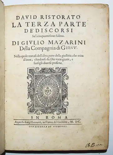 RENAISSANCE-EINBAND ITALIEN 1601 Rotbrauner Maroquin-Einband „à la fanfare“