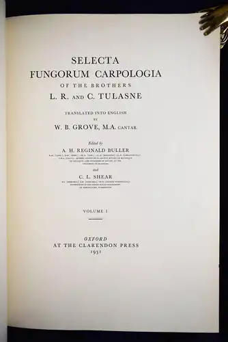 Tulasne, Selecta fungorum Carpologia 1931 Folio KARPOLOGIE ASCOMYCETES MYKOLOGIE