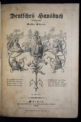 Görres, Deutsches Hausbuch 12 Hefte. Literarisch-artistische Anstalt 1846 Pocci