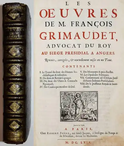 Grimaudet, Les Oeuvres. Foüet 1669 FINANCE HISTORY OF ECONOMY