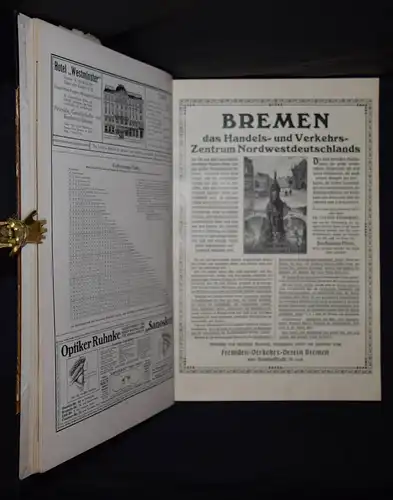 Thom, Pharus-Atlas deutscher Städte - 1917 FOLIO STADTPLAN AACHEN BERLIN BREMEN