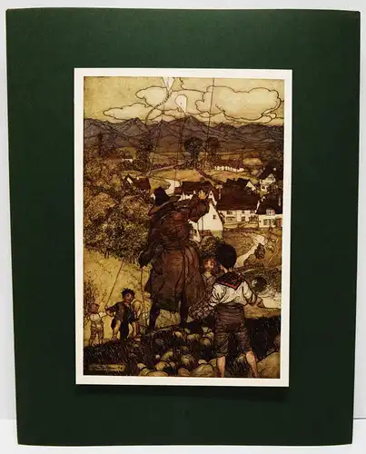 Rackham – Irwing, Rip van Winkle - Seemann 1905 JUGENDSTIL-AQUARELLE