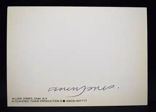 Jones, 3 Fotopostkarten + Farbfoto 1977-1992 - SIGNIERT - POP-ART