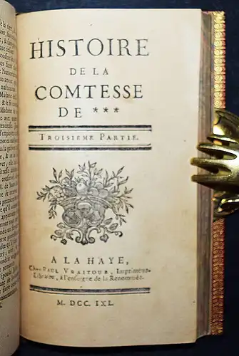 Histoire du Comte de ***. Première partie - 1741 EROTICA EROTIC EROTIK