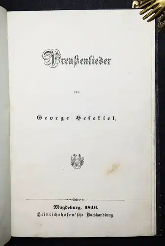 Hesekiel, Preußenlieder - 1846 - VORMÄRZ - Revolution 1848