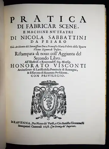 Sabbattini, Anleitung: Dekorationen und Theatermaschinen...1926 - FAKSIMILE