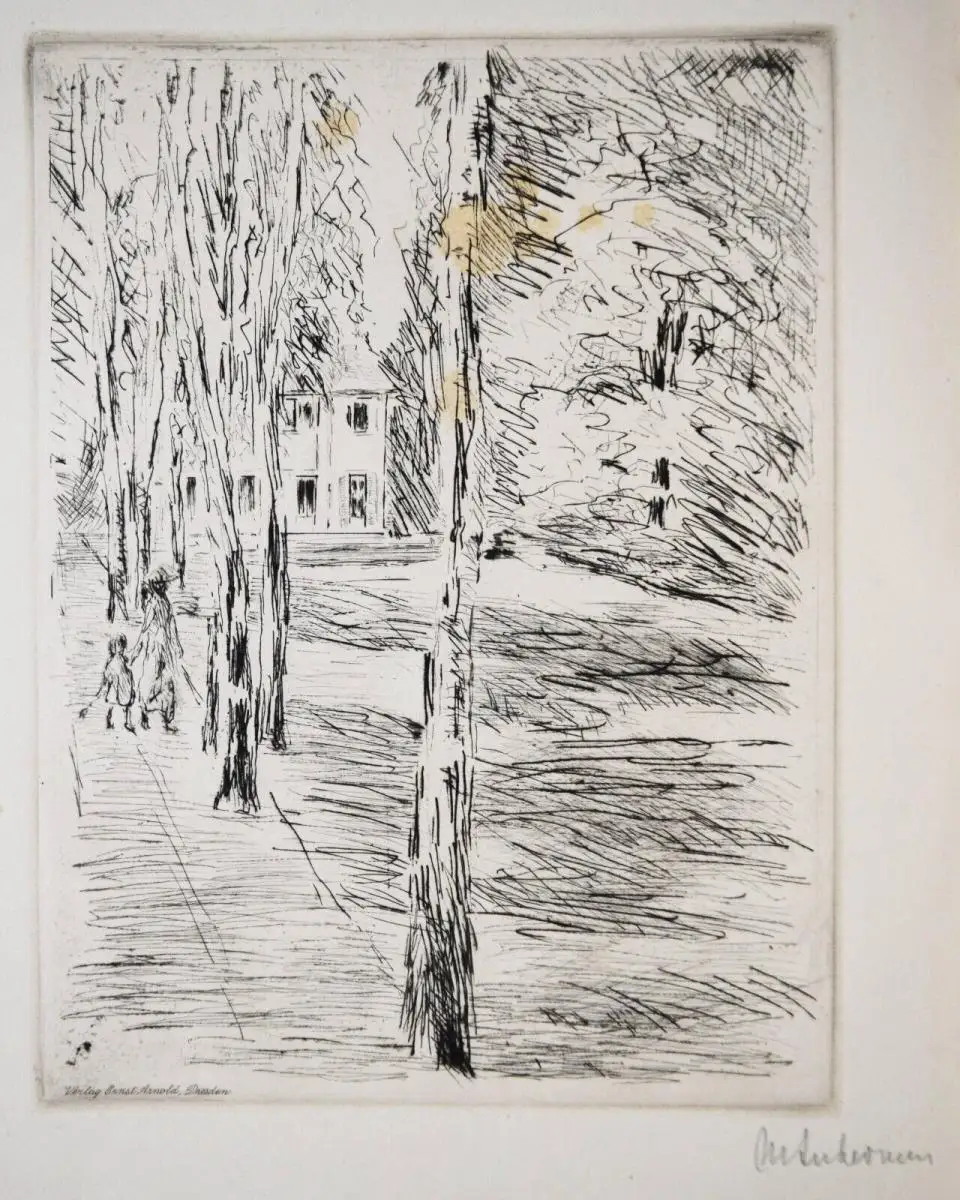 ORIGINAL-RADIERUNG MAX LIEBERMANN 1922 SIGNIERT NUM. 1/200 - Wolff, Zeichnungen 0