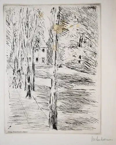 ORIGINAL-RADIERUNG MAX LIEBERMANN 1922 SIGNIERT NUM. 1/200 - Wolff, Zeichnungen