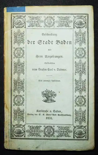 Bodmer, Beschreibung der Stadt Baden mit ihren Umgebungen - 1831 - BADENIA