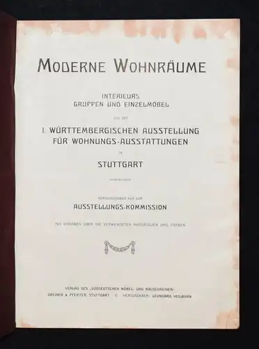 Heilborn, Moderne Wohnräume 1910 INNENARCHITEKTUR JUGENDSTIL-INTERIEURS WOHNEN