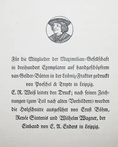 Kleist, Prinz Friedrich von Homburg.  PRESSENDRUCK Maximilian-Gesellschaft 1913