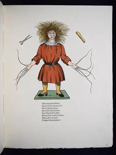 Struwwelpeter – Hoffmann. 1938  HANKOLORIERT PRESSENDRUCK 1/95 Exemplaren