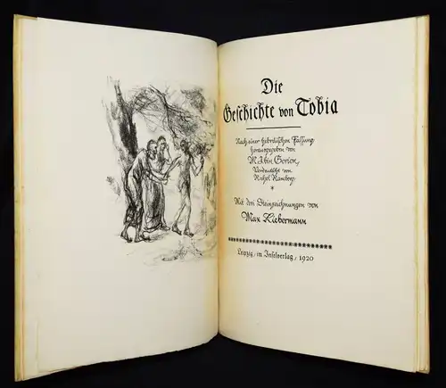 Gorion, Die Geschichte von Tobia - 1920 NUMMERIERT 1/150 Ex. - PRESSENDRUCK