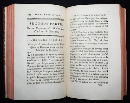 Necker, Sur la législation et le commerce des grains 1775 FINANZPOLITIK