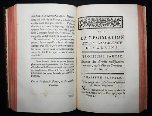 Necker, Sur la législation et le commerce des grains 1775 FINANZPOLITIK