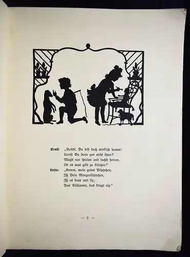 Crull, Ernst und Lotte - um 1920 SCHERENSCHNITTE SCHATTENBILDER SILHOUETTEN