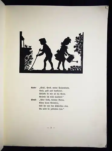 Crull, Ernst und Lotte - um 1920 SCHERENSCHNITTE SCHATTENBILDER SILHOUETTEN