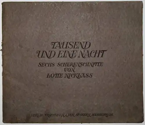 Nicklass, Tausend und eine Nacht - 1919 SCHERENSCHNITTE SCHATTENBILDER