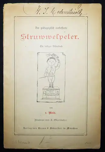 Miris, Der pädagogisch verbesserte Struwwelpeter 1880 ERSTE AUSGABE