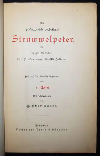 Miris, Der pädagogisch verbesserte Struwwelpeter 1880 ERSTE AUSGABE