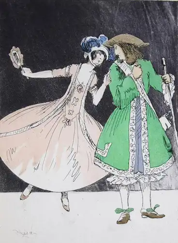 Moliere. Le Sicilien - 1914 - 1/135 Exemplaren ART NOUVEAU THEATRE COSTUMES