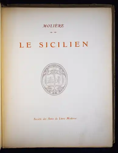 Moliere. Le Sicilien - 1914 - 1/135 Exemplaren ART NOUVEAU THEATRE COSTUMES