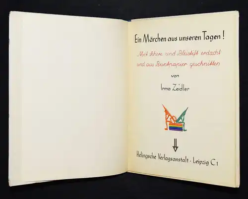 Zeidler, Ein Märchen aus unseren Tagen! 1957 SCHATTENBILDER SCHERENSCHNITTE