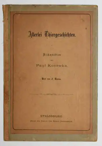 Trojan, Allerlei Thiergeschichten 1872 SCHERNSCHNITTE SCHATTENBILDER