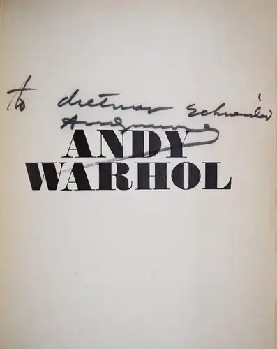 Andy Warhol. Publication on the occasion...1969 SIGNIERT + ORIG.-VERSANDKARTON