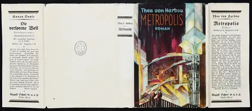 Harbou, Thea v. Metropolis - 1926 ORIGINAL-SCHUTZUMSCHLAG ! ORIGINAL DUSTJACKET