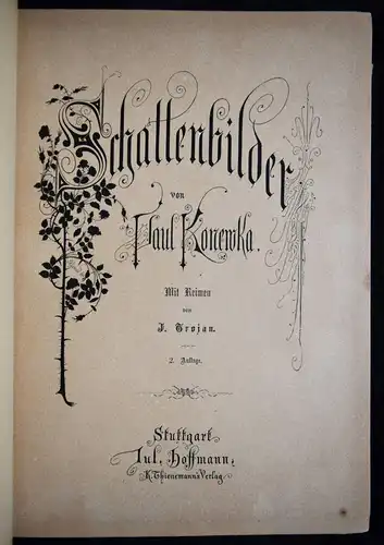 Konewka, Schattenbilder 1871 - SCHERENSCHNITTE SILHOUETTEN