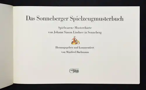 Lindner, Das Sonneberger Spielzeugmusterbuch.  Edition Popp 1979 SPIELZEUG