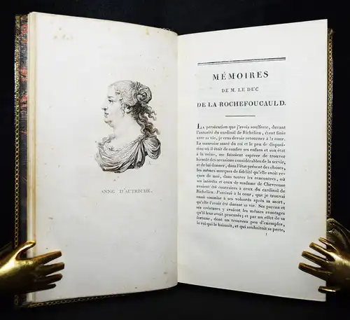 La Rochefoucauld, Memoires 1804 MAROQUIN-LEDER-EINBAND SIGNIERT P. Durville