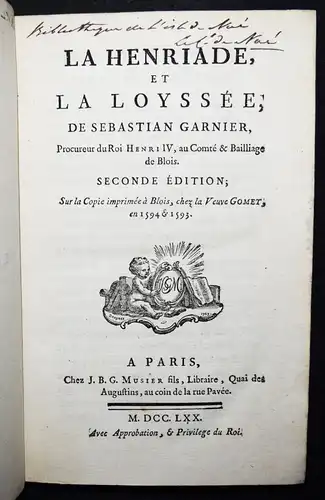 Garnier, La Henriade, et la Loyssee - 1770 VOLTAIRE LITERATURGESCHICHTE