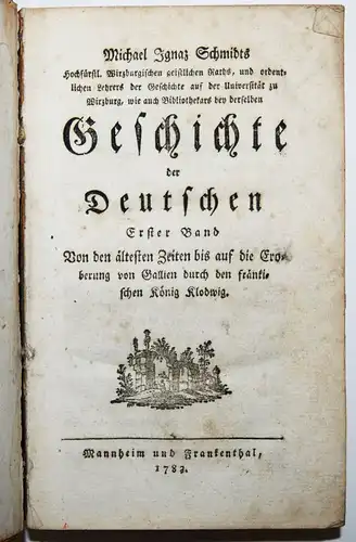 Schmidt, Geschichte der Deutschen 1783-1789 KAISERREICH MITTELALTER RENAISSANCE
