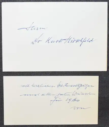 H. Herlitschka -  Visitenkarte mit eigenh. Weihnachtsgrüßen - Autographen