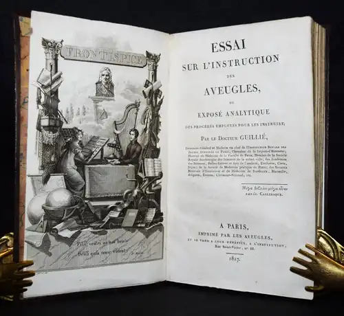 Guillie, Essai de l’instruction des aveugles...1817 BLINDENPÄDAGOGIK BLINDE